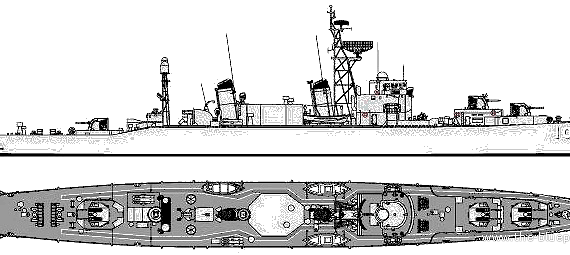 Корабль JMSDF Shikinami [Destroyer] (1983) - чертежи, габариты, рисунки